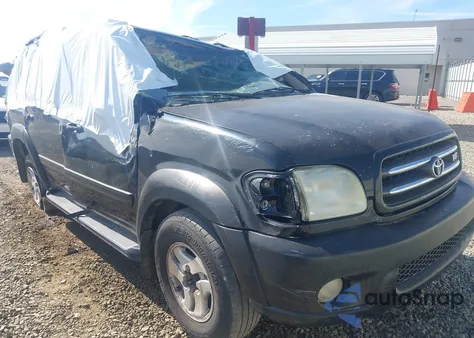 2002 Toyota Sequoia Limited V8 из США, поврежденный, VIN 5TDZT38A42S069318